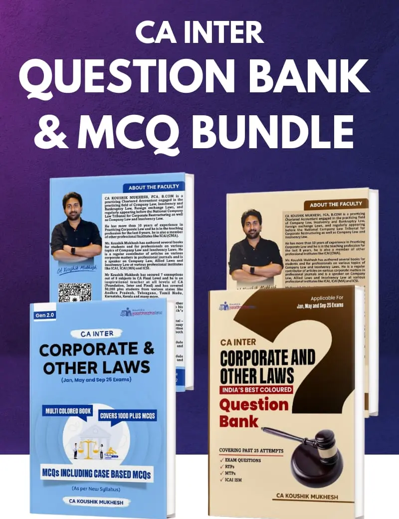 CA INTER QUESTION BANK & MCQ BOOK BUNDLE 2025